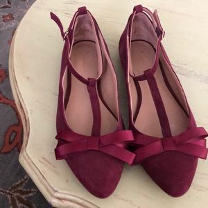 Anthropologie T-Strap Ballet Flats